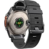 CUZOW Compatible with Garmin Fenix 6 Watch Band for Fenix 8 47mm/8 Pro 47mm/Fenix 7/Fenix 6 Pro/5/5 plus, 22mm Quickfit Nylon Sport Watch Strap for Forerunner 945/965/935/Epix gen 2/Instinct, Black