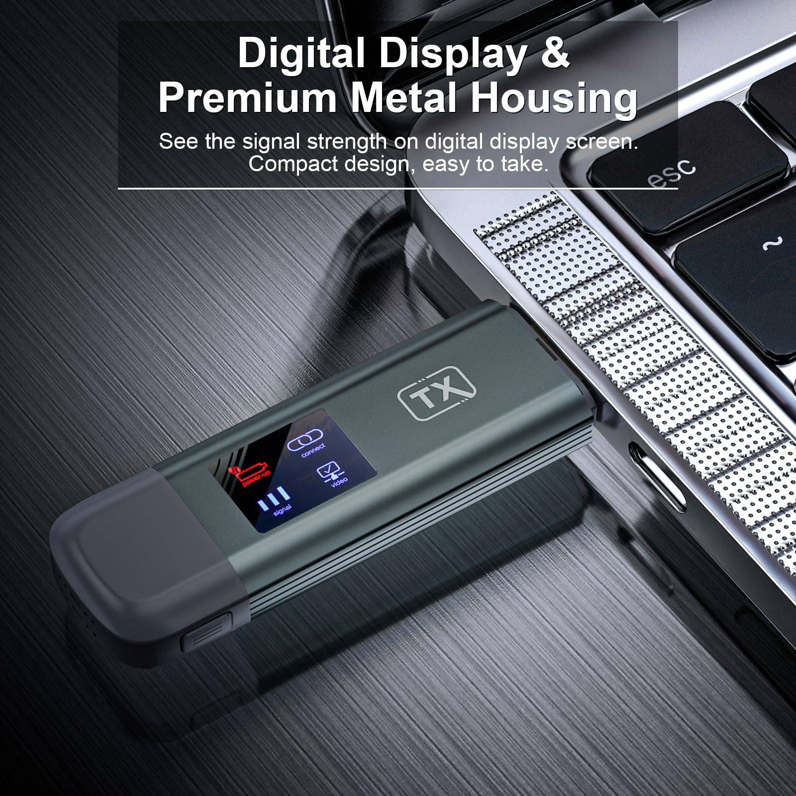 TTQ Wireless HDMI Transmitter and Receiver, Wireless HDMI Extender 4K Supported, Metal Housing, LED Display, 100FT Range, 2.4G&5G, for PC/Laptop/Camera/HDTV/Projector/TV Box