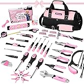 SHALL 246-Piece Ladies Home Hand Tool Set Kit with Bag and Multiple Tools Including Screwdrivers, Wrenches, Hammer, Tape, Pli
