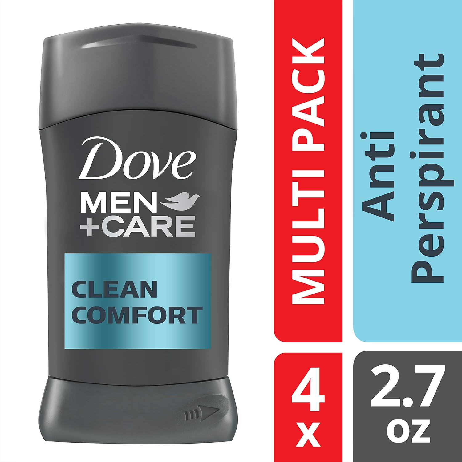 Dove Men+Care Antiperspirant Deodorant Stick Clean Comfort 2.7 oz 4 count : Beauty