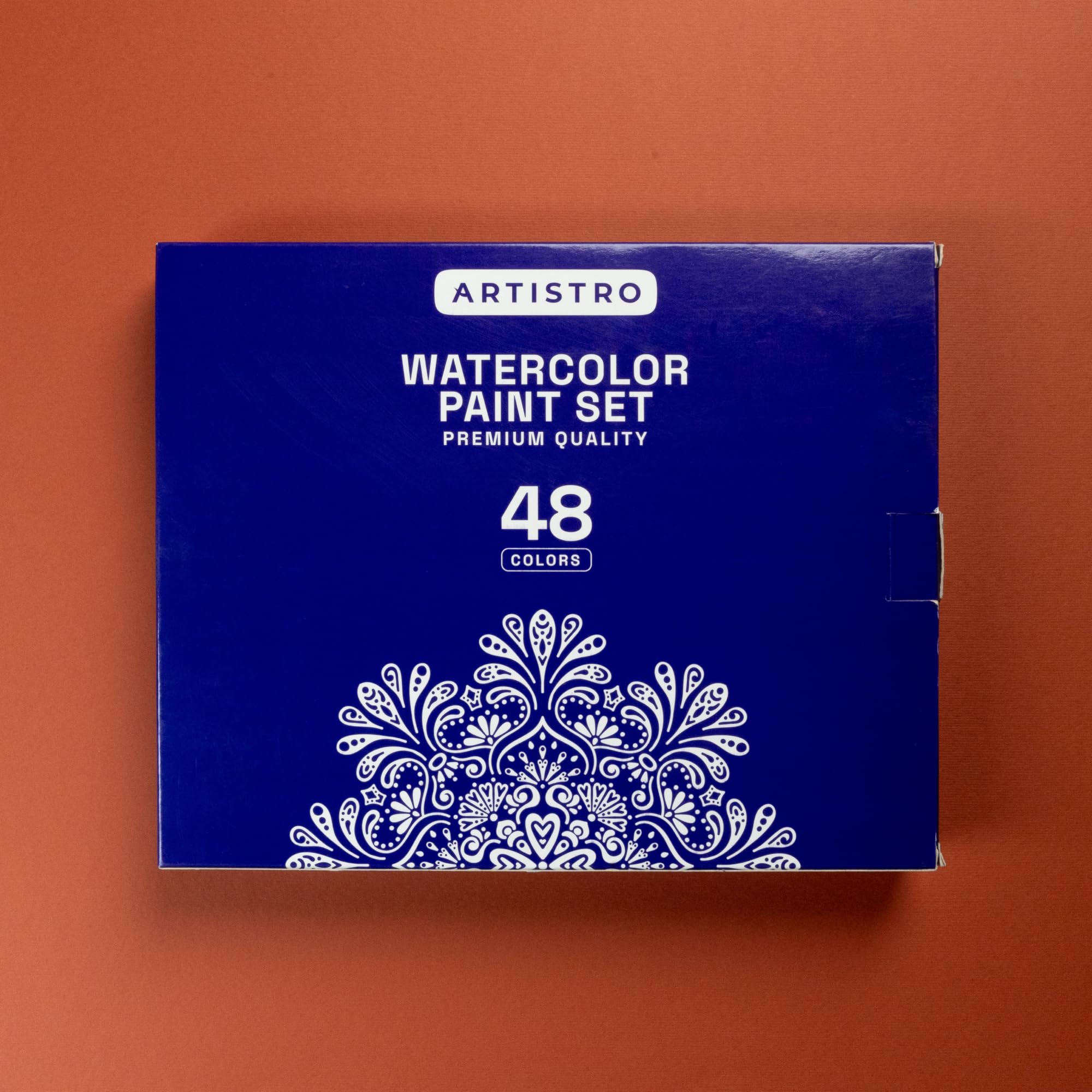 ARTISTRO Watercolor Paint Set – 48 Vivid Colors in Portable Box, Including Metallic & Fluorescent Shades – Travel Art Kit for Artists, Hobbyists & Painting Lovers (Premium Home)