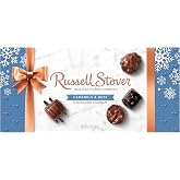 RUSSELL STOVER Christmas Caramels &amp; Nuts in Milk &amp; Dark Chocolate Candy Gift Box, 9.4 oz.