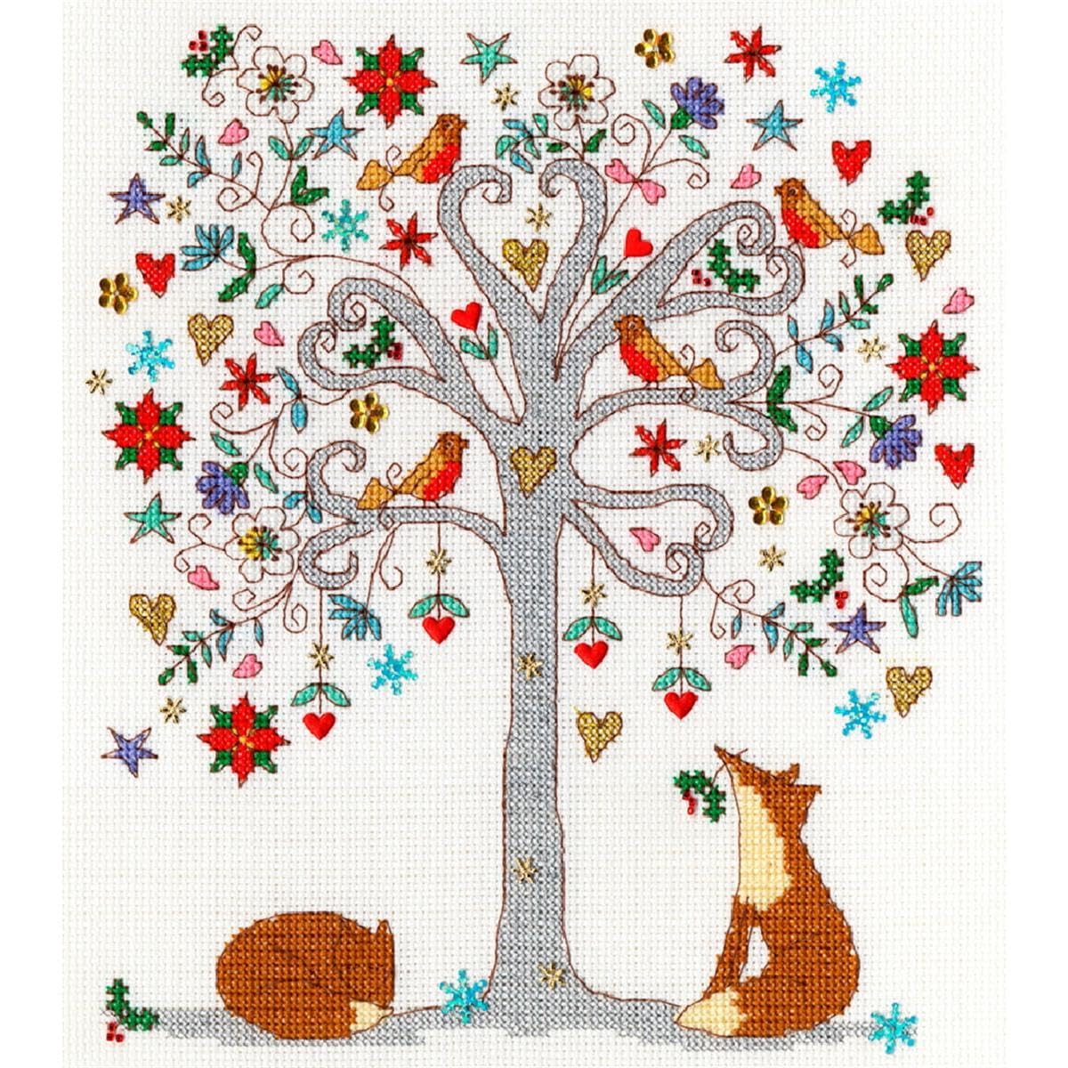 Bothy Threads Love Winter Counted Cross Stitch Kit 23x26cm XKA13