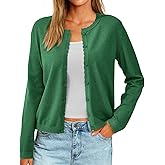 PRETTYGARDEN Long Sleeve Cardigan Sweaters for Women Lightweight Scalloped Ribbed Knit Sweater Women Spring Clothes 2026