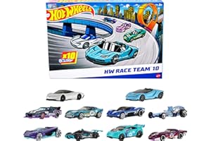 Hot Wheels 10-Pack of Toy Race Cars, Includes 1:64 Scale Corvette, Lamborghini, McLaren & Hot Wheels Originals