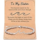 Tarsus Sister Gifts for Women, The Waves of Life We've Been Through Together, Big & Little Sister Gift, For Birthday & Christmas & Mothers Day