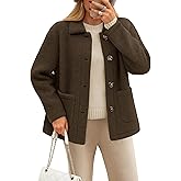 YUCOLEN Womens Fleece Jacket Button Down Sherpa Jacket Long Sleeve Teddy Coat Fuzzy Winter Warm Outerwear with Pockets