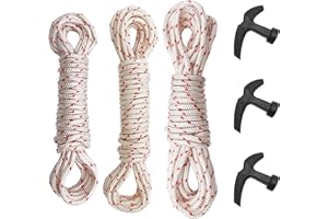 Strongthium 16Ft 5M Pull Starter Rope Recoil String Assortments 3mm 3.5mm 4mm 5mm for Generators Lawn Mowers Chainsaws Pressu
