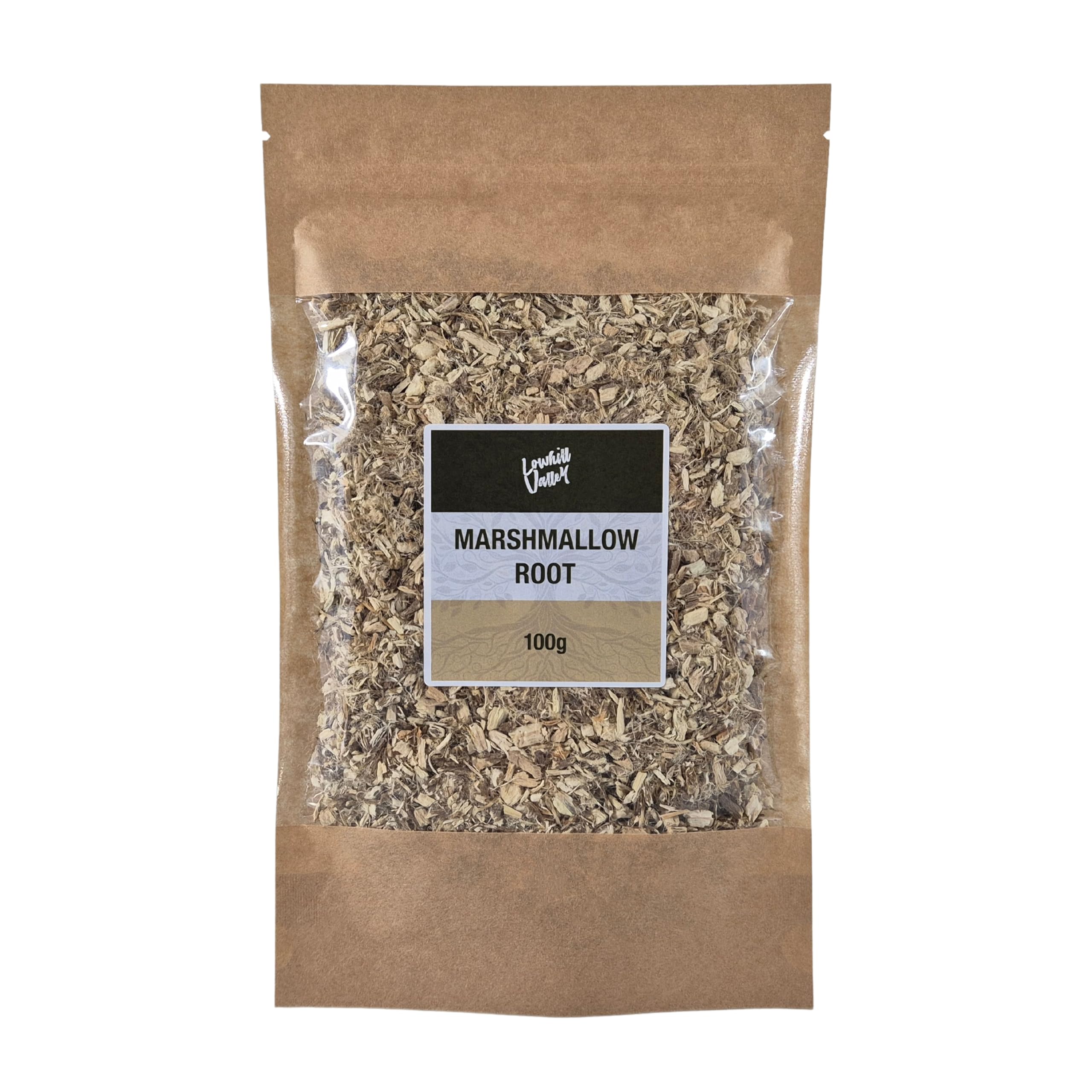 Lowhill Valley Marshmallow Root - Herbal Tea - Althaea Officinalis Radix – Handpicked – No Additives or Preservatives – 100% Naturally Grown – 100g