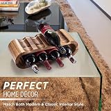 Mardili Free Standing Acacia Wood Wine Rack 8 Bottle Holder Stand view 4