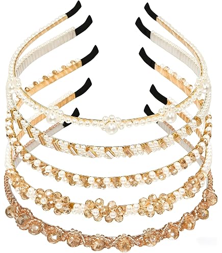 6 Pearl Headbands Set New ✨✨with Gift box ? ?? Amazon.com : OAOLEER 6 Pack Pearl Headbands for Women with  main image 4