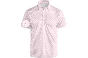 Lxopogk Golf Shirts for Men Funny Polo Short Sleeve Performance Moisture Wicking Quick Dry Mens Hawaiian Polo Shirt