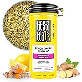 Tiesta Tea - Lemon Ginger Turmeric, Loose Leaf, Lemon Ginger Herbal Tea, Premium Blend, Non Caffeinated Herbal, Make Hot or Iced & Brews Up to 50 Cups, 5 Ounce Refillable Tin