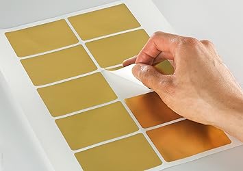 gold labels for printing