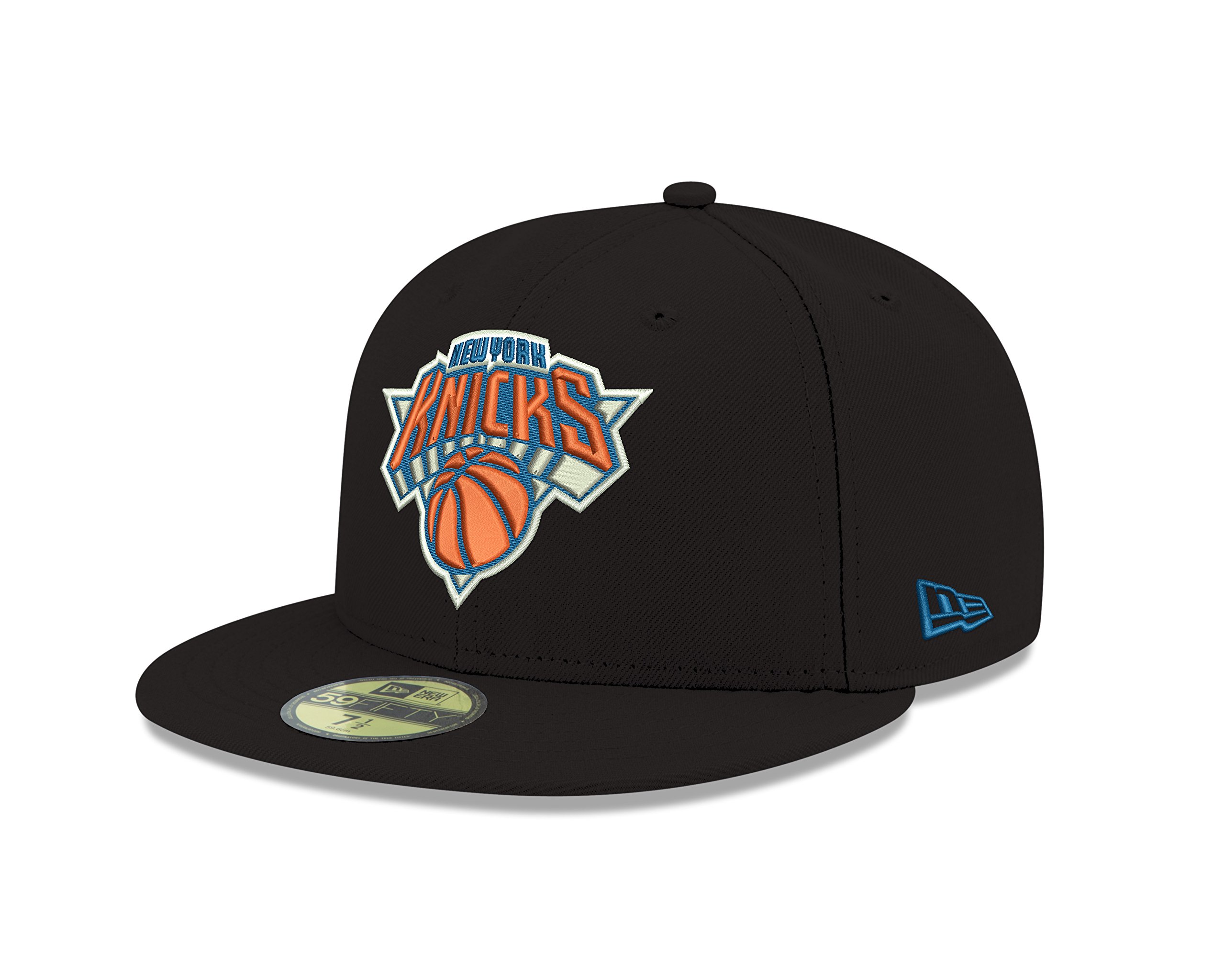 NBA New York Knicks Men's Official 59FIFTY Fitted Cap, 6.875, Black Image