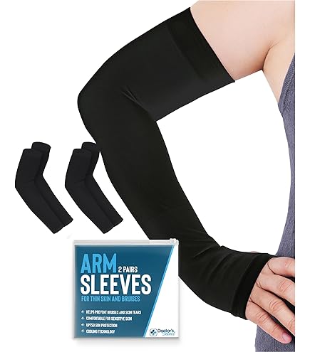8 Pairs Protective Arm Sleeves For Elderly Thin Skin – Breathable Fabric, Prevents Bruises & Abrasions, Ideal For Gardening, Driving & Daily Activities