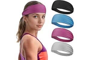 Sukeen Cooling Headbands for Women, Instant Cooling, Moisture Wicking Non-Slip Sweatbands for Women, Elastic Sweat Bands Headbands for Running Yoga Gym Athletic Sports Workouts