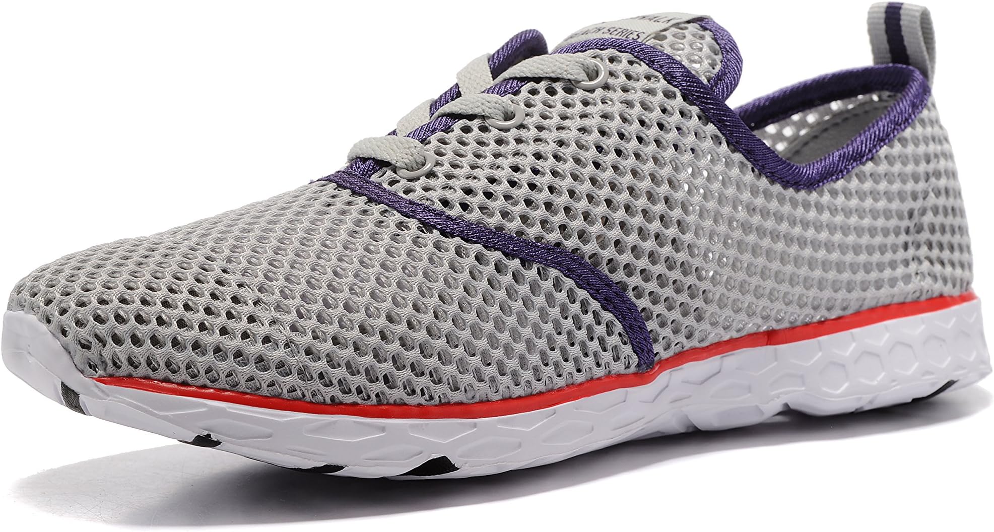 Kenswalk Womens Surf Aqua Beach Water Sport Swim Pool Water Trainer Shoes (UK 3.5 EU 36 Women, Grey)