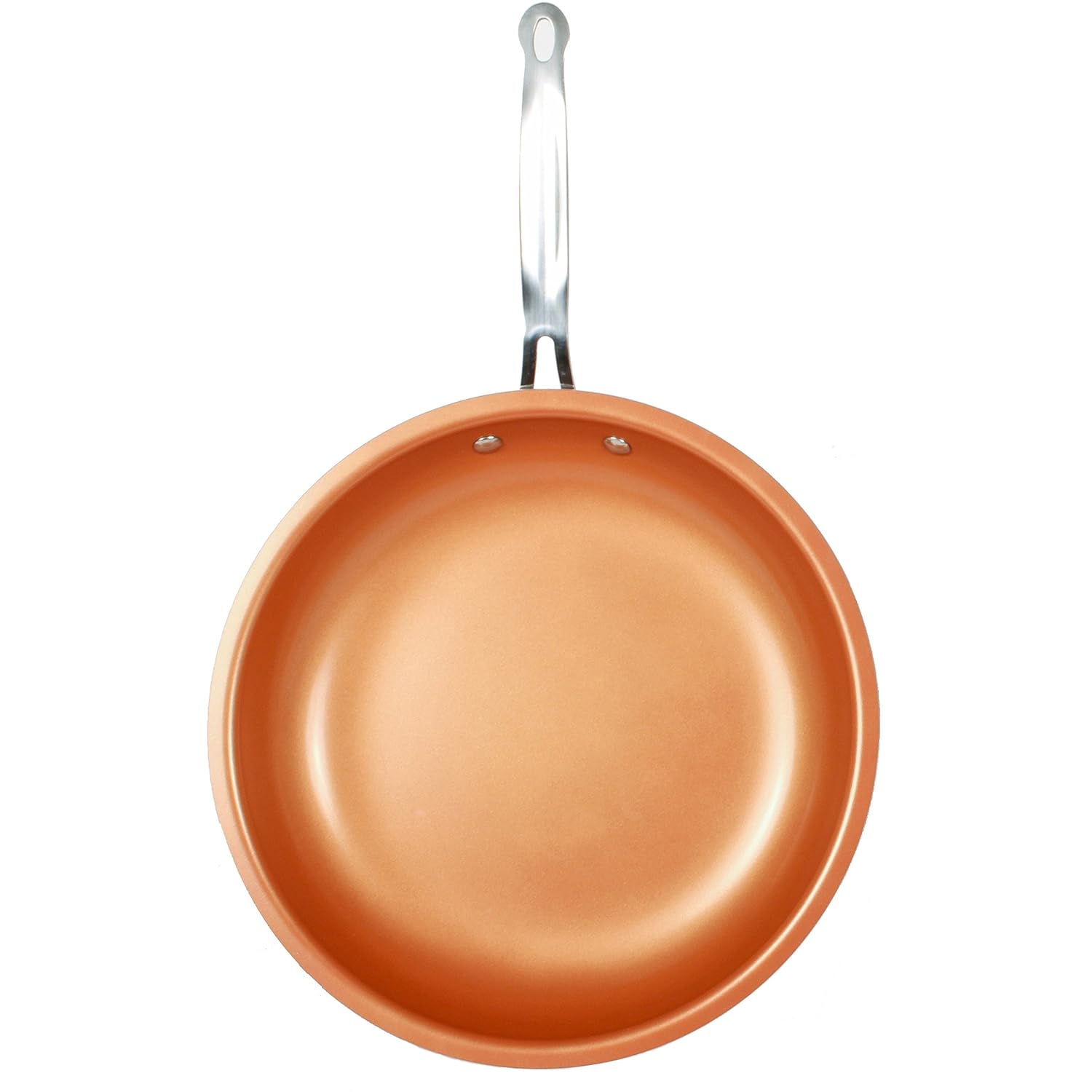 MasterPan Copper Pan Round Nonstick Fry Pan, 12", Copper