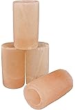 Himalayan Salt Shot Glasses, Set of 4 Salt Glasses, 100% Pure Himalayan Salt