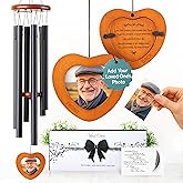 Captain Decor 32 Inch Memorial Wind Chimes Outdoor, Personalized Sympathy Gifts for Loss of Loved One, Memorial Gifts for Loss of Mom, Sympathy Wind Chimes for Mother, Father, Brother, Sister