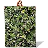 Plistiz Moss Forest Throw Blanket for Women Girls Boys, Soft Flannel Blankets Gifts for Living Room Couch, Home, Sofa Decor, 50"x60"