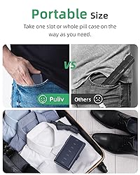 PULIV Pill Organizer with Large Capacity, Dual