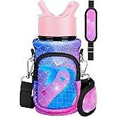 Miss Adola Water Bottle Carrier with Strap - Insulated Kids Water Bottle Holder for Boys Girls Bottle Bag for 10-18Oz