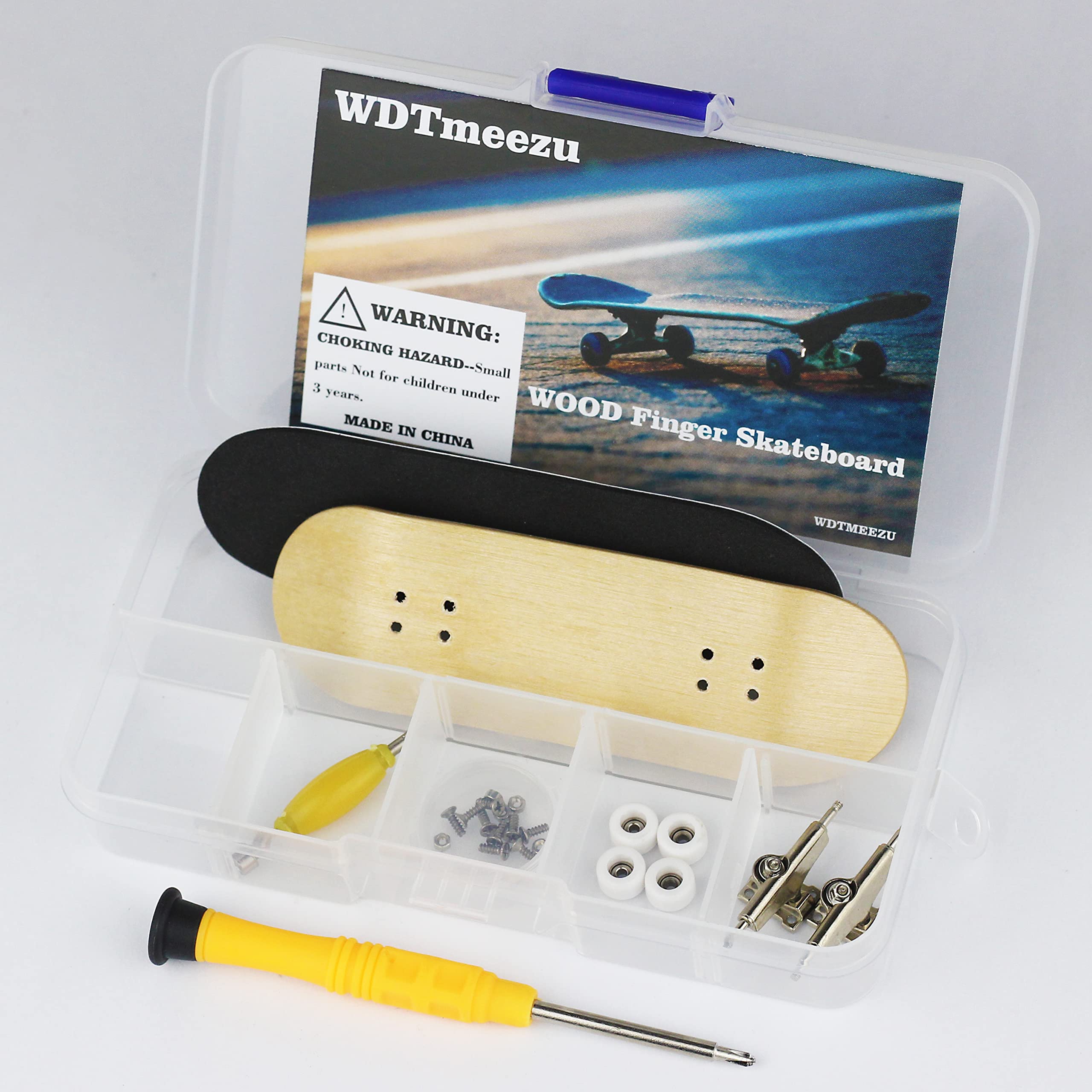 Wood Finger Skateboard Professional Fingerboards Wheels with Bearings Mini Fingerboard Finger Toy for Adults and Kids