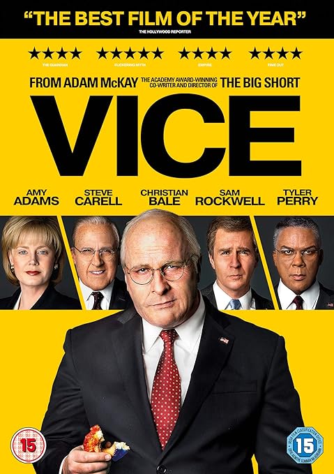Vice Dvd 2019 Amazon De Christian Bale Amy Adams Steve Carell Sam Rockwell Alison Pill Eddie Marsan Justin Kirk Lisagay Hamilton Jesse Plemons Bill Camp Adam Mckay Dvd Blu Ray