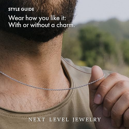Next Level Jewelry Authentic Solid Sterling Silver Rope Diamond