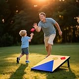 simpa Portable Cornhole Outdoor Game Set 90x60 cm 3x2 ft with 8 Bags view 9