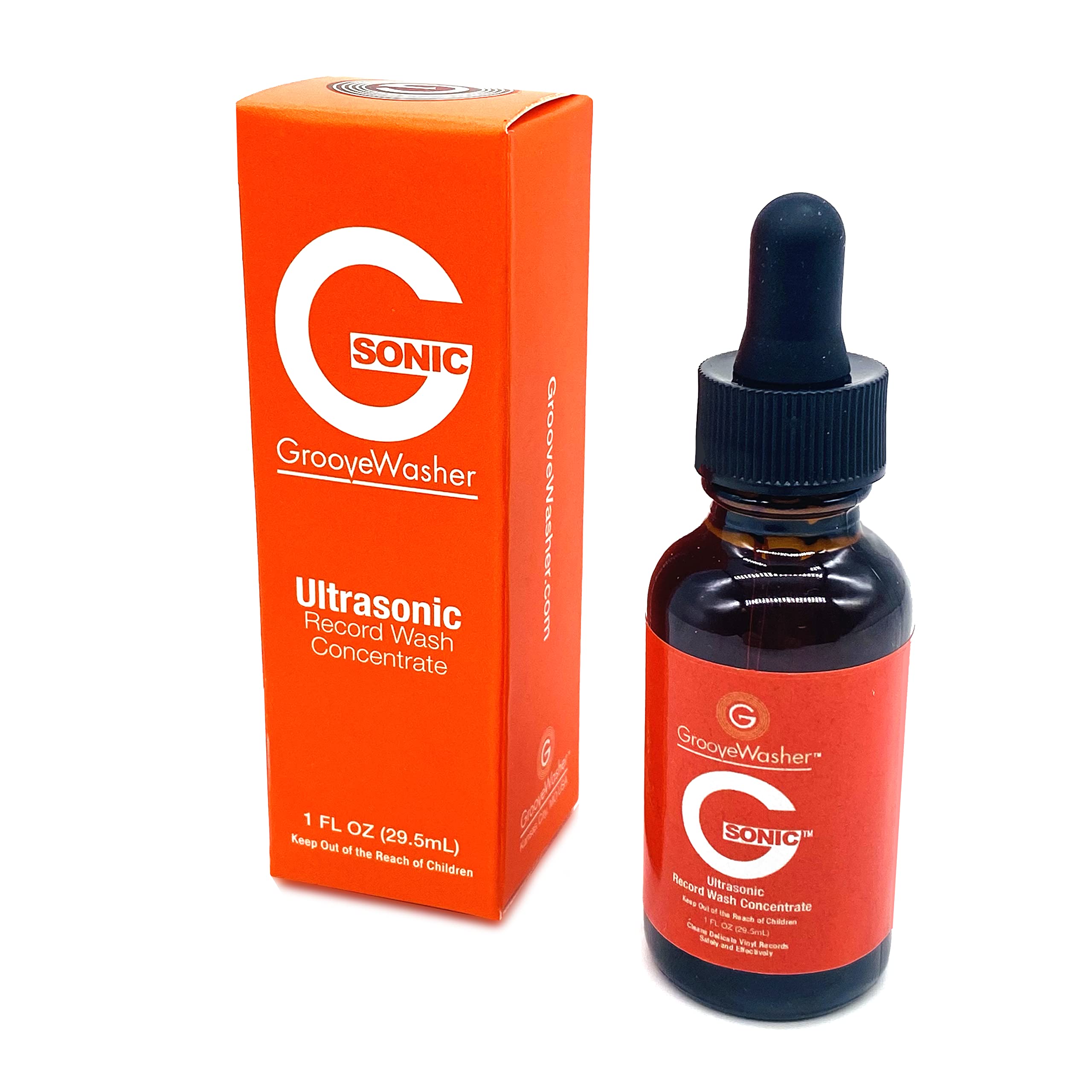 GrooveWasher G-Sonic Ultrasonic Record Cleaner: Professional Vinyl Cleaning Concentrate for RCMs