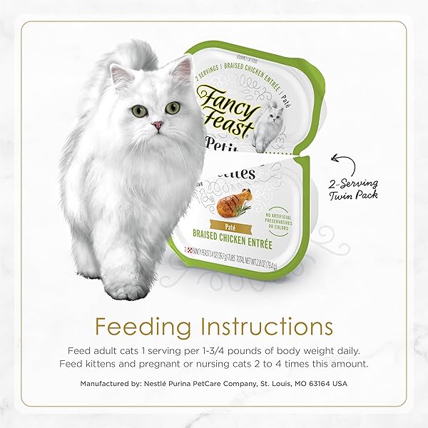 PURINA FANCY FEAST GOURMET WET CAT FOOD VARIETY PACK, PETITES PATE COLLECTION, BREAK-APART TUBS, 48 SERVINGS – (PACK OF 24) 2.8 OZ. TUBS