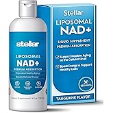 Stellar Liposomal NAD+ Liquid Supplement – Premium Absorption for Healthy Aging & Cellular Energy – Non-GMO, Gluten-Free, Third-Party Tested – 4 fl oz (120 mL)