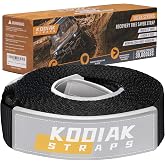 Tree Saver Winch Strap (8' x 3") &ndash; 35,000 lbs Heavy Duty for Off-Road Towing and Recovery by KODIAK STRAPS Black