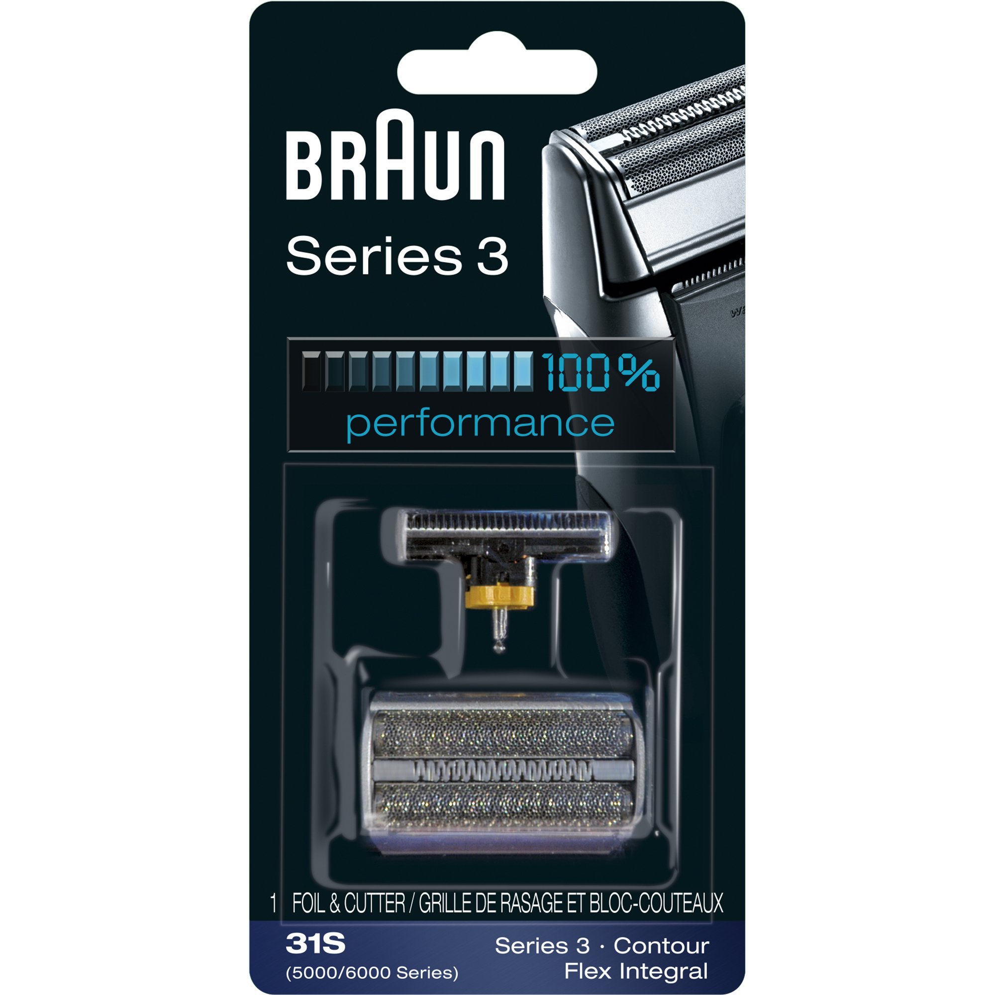 Photo 1 of Braun Series 3 Old Generation Electric Shaver Replacement Head - 31S - Compatible with Electric Razors Contour, Flex XP, and Flex integral, 390cc, 370, 5895, 5875