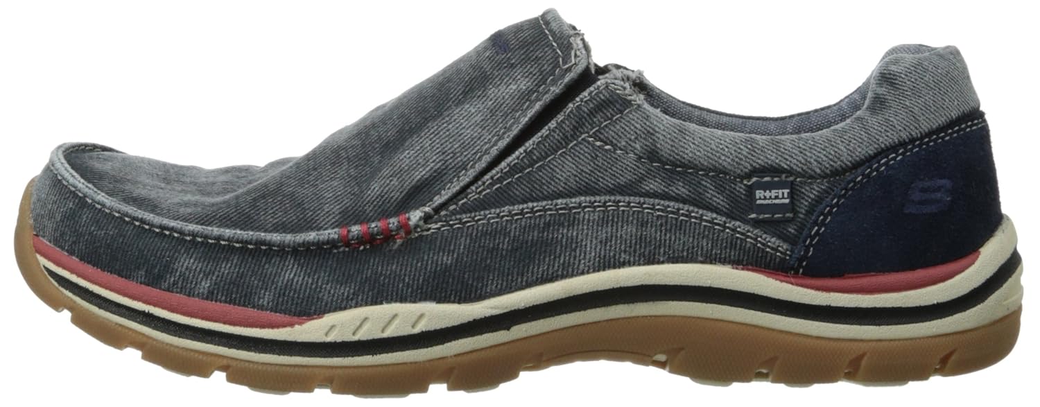 skechers mens canvas slip on