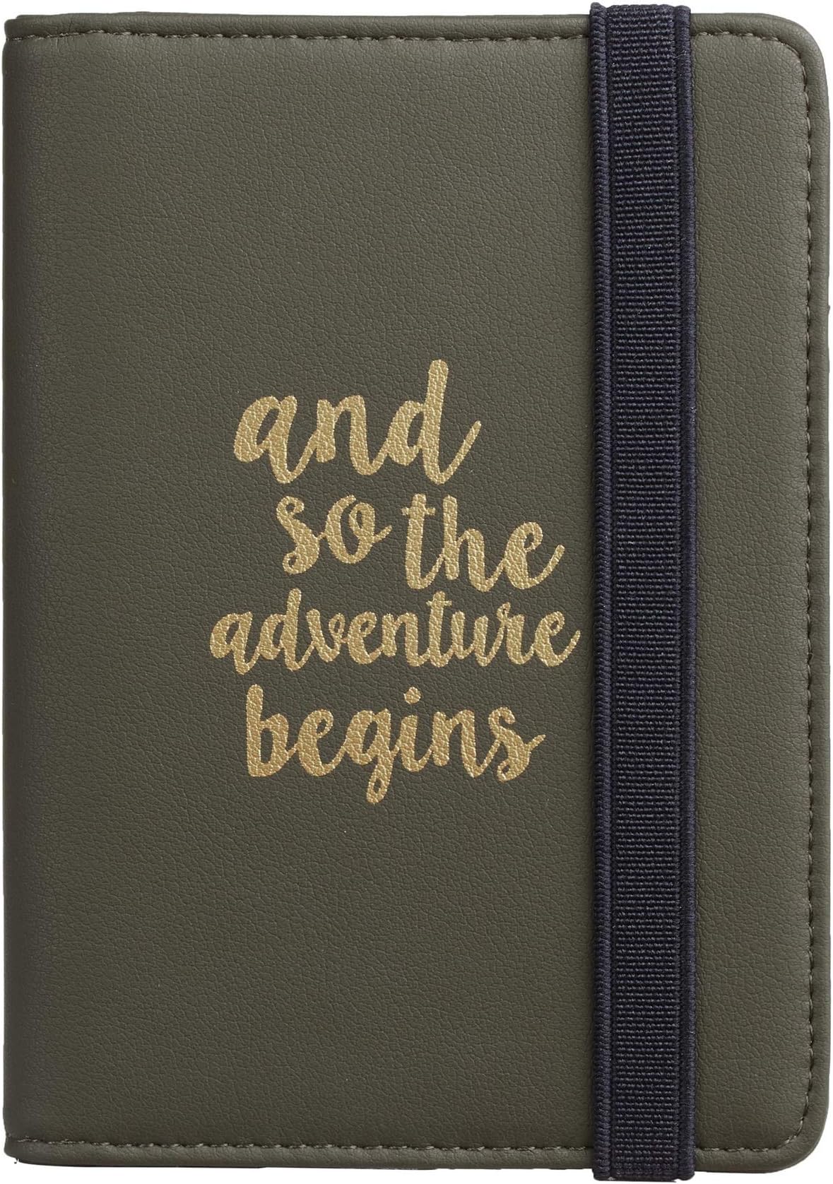 Casmonal Passport Holder Cover Wallet RFID Blocking Leather Card Case Travel Document Organizer (Napa Green Army)
