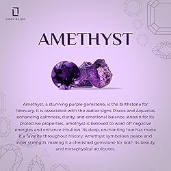 LUSTRE AND LIGHT Oval Shape Natural Amethyst Slider
