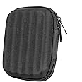 Geekria Shield Headphones Case Compatible with Skullcandy Ink'd+, Ink'd 2, Chops Flex in-Ear Sport Earbuds, Replacement Protective Hard Shell Travel Carrying Bag with Cable Storage (Black)