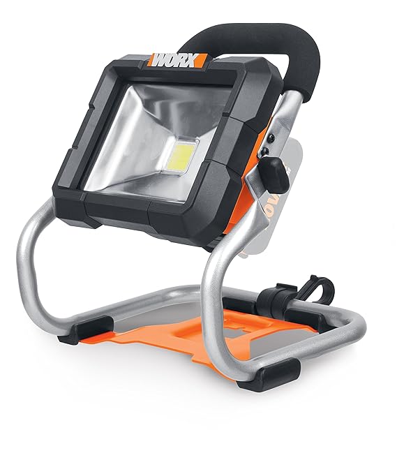 WORX WX026.9 LED Akku Arbeitsleuchte 20V – 360 Grad schwenkbarer Baustrahler mit LED Licht für die perfekte Arbeitsbeleuchtun