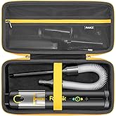 RAIACE Car Vacuum Case, Hard Travel Storage Case Compatible with Fanttik V8 Apex/Slim V8 Mate/ V10 Apex Car Vacuum, Carrying Bag with Mesh Pocket for Accessories. (Case Only) - Black (Black Lining)