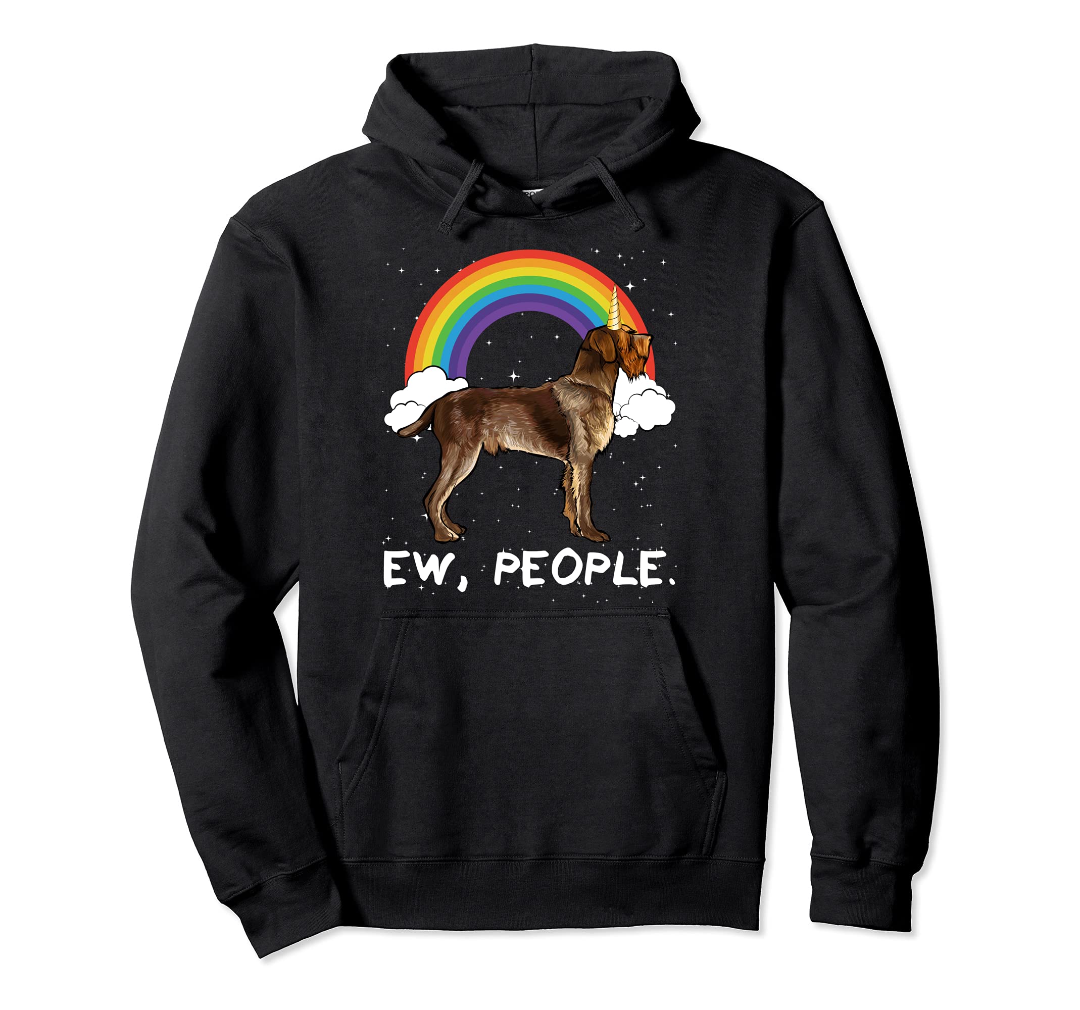 Rainbow Wirehaired Pointing Griffon Ew People Unicorn Dog Pullover Hoodie