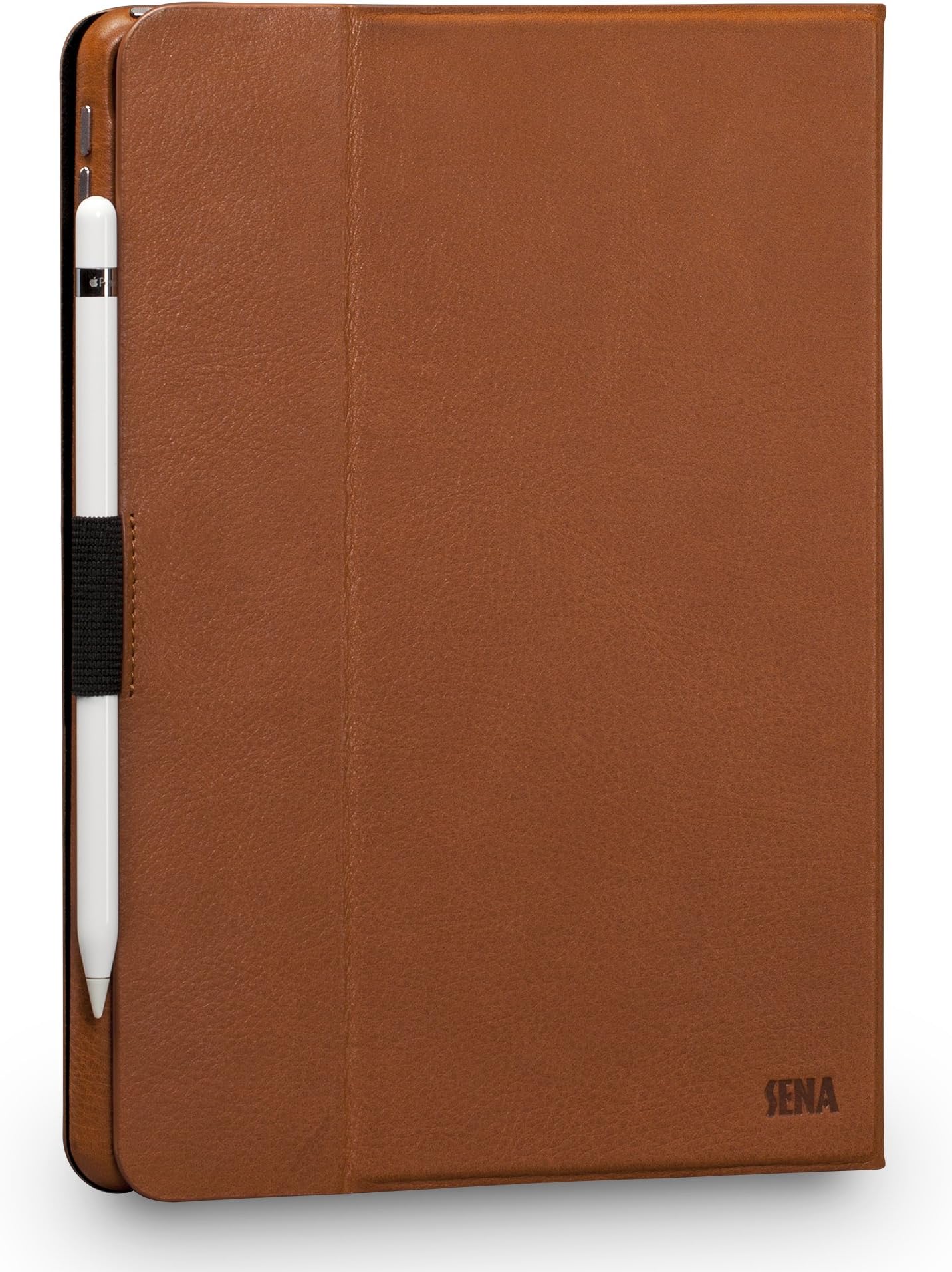 Sena Vettra Genuine Leather Folio Case for iPad Pro 12.9-Inch (2017) - Hands-free Viewing with Apple Pencil and Pencil Holder, Brown