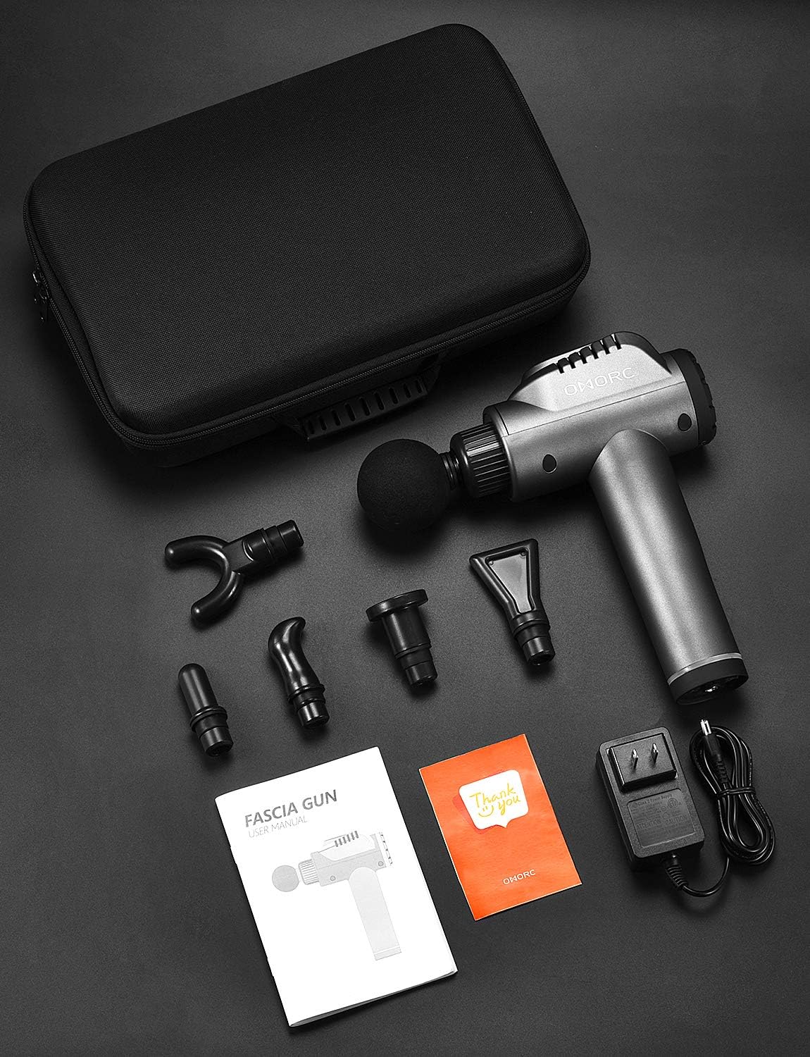 Massage Gun, Deep Tissue Percussion Muscle Massager, Handheld Electric Massager for Muscle Soreness Relief with 30 Adjustable Speeds, 6 Massage Heads, Storage Box, for Home, Gym and Office: Health & Personal Care