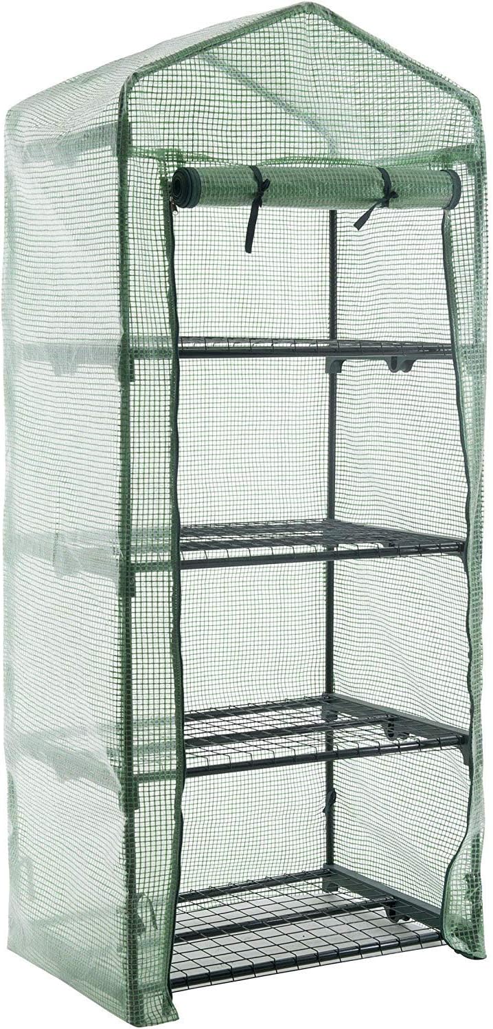 4 Tier Portable Mini Greenhouse Garden Green House for Indoor and Outdoor