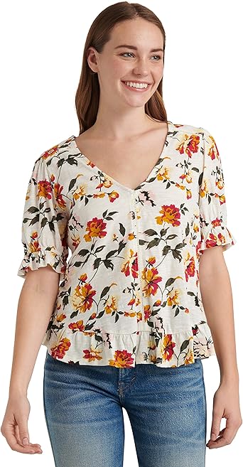 floral peasant top