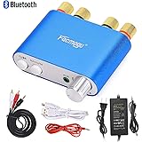S800 100W Bluetooth Audio Amplifier DC 12 Volt with Power Supply 12V 5A, 50W + 50W Dual Channels HIFI Stereo Bluetooth 4.0 Receiver Bass Amp, Home Car Amplifi Built-in EMI Filter