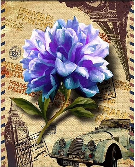 Amazon Co Jp 紫の花のパズル 大人のパズル1000ピースの 家の装飾のための子供の知的おもちゃジグソーパズルジグソーパズル ホーム キッチン